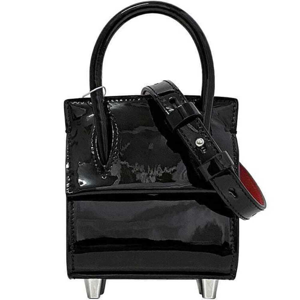 Christian Louboutin bag Paloma Black Red Patent Vernis Leather Handbag Pouch